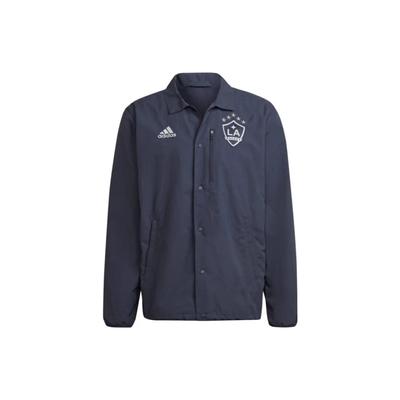 LA Galaxy Tiro Anthem Jacket Letter Logo Embroidered Long Sleeve Jacket Men Jacket Dark-Navy HB8478