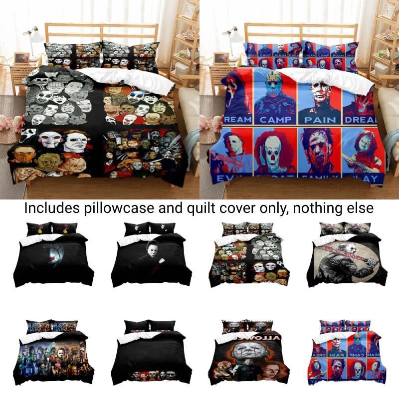 High-quality Bedding Set With Terrifying Character Prints Speed Sell Wish Export