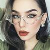 Anti Blue Light Optical Diamond Vintage Cat Eye Glasses Women For Female Luxury Brand Designer Myopia Prescription Eyewear Frame