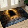 2D Tunnel Treppenbereich Teppich Rutschfest Waschbarer Boden Teppich für Wohnzimmer Schlafzimmer Badezimmer Heimdekoration