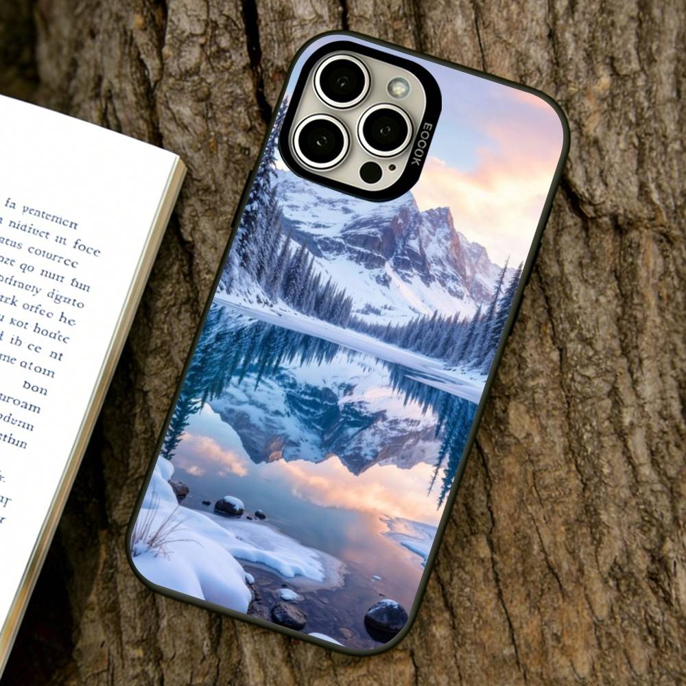 Pristine Snowy Landscapes Phone Case For iPhone 17,16,15,14,13,12,11 Plus,Pro Max,XS,Colorful Silver Phone case Funda Cover