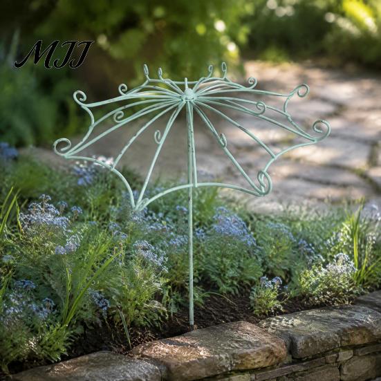 Elegant Trellis for Planters Vintage Umbrella Garden Trellis, Metal Climbing Plant Support, Shape Decorative Stand Terrace Vines Roses Clematis,