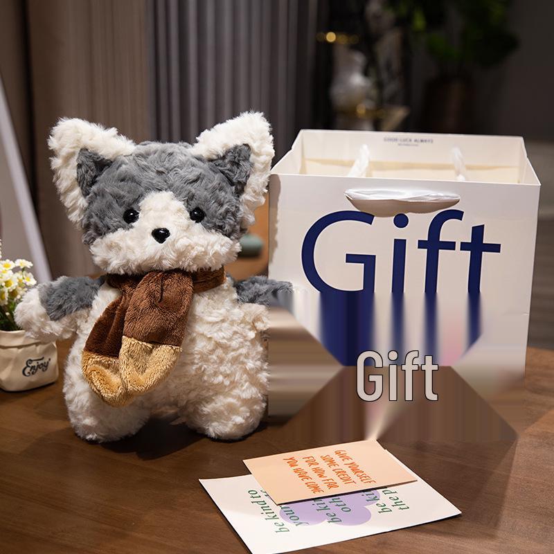 Adorable Corgi Puppy Plush Scarf Doll - Perfect Birthday Gift for Girls