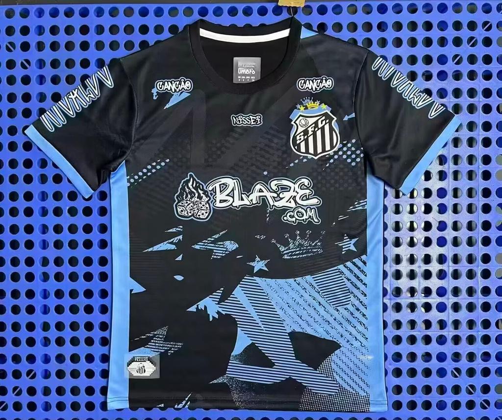 2526 Thai Football Fan Jersey Santos Marseille America Mallorca Short-sleeved Quick-drying T-shirt New La Liga