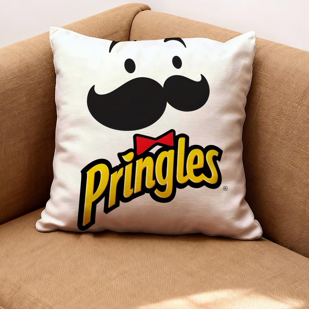 Pringles Cushion Cover Premium Comfort Reversible Pillow Cove -Two in One Design for Any Room & Car Interior