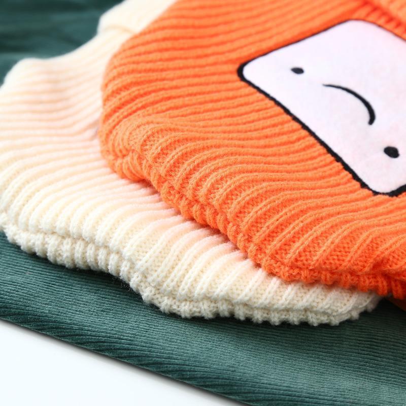 BMO Lake Blue Wool Knitted Hat Unisex Women Beanie Skullies Finn Jake Beanies Caps Cute Smiling Face Winter Warm Bonnet