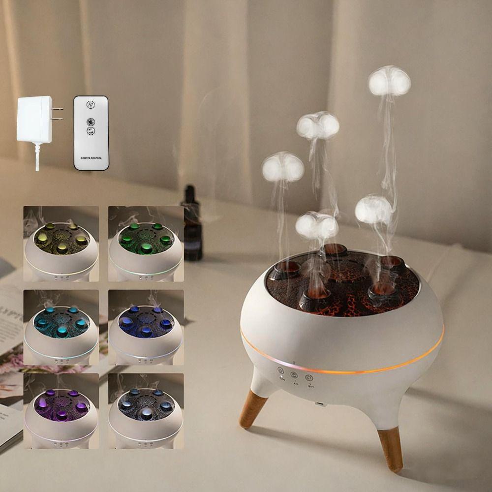 28dB Quiet Jellyfish Aroma Humidifier 7 Color Lights Cool Mist Humidifier  Aromatherapy
