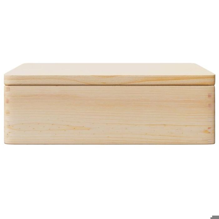 Boîte en bois de pin massif avec couvercle vidaXL - 40x30x23 cm