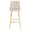 Nado Stool - Beige Velvet / Golden Legs X 3
