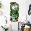 Wall-cutting Forest Waterfall Wall Stickers for Living Room and Bedroom Decoration - Waterproof Scenic Stickers