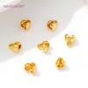 18K Gold Plated Brass Crimp Beads Clamping Beads,End Caps For Jewelry,For DIY Jewelry Making Accessories,Caps For Bracelet