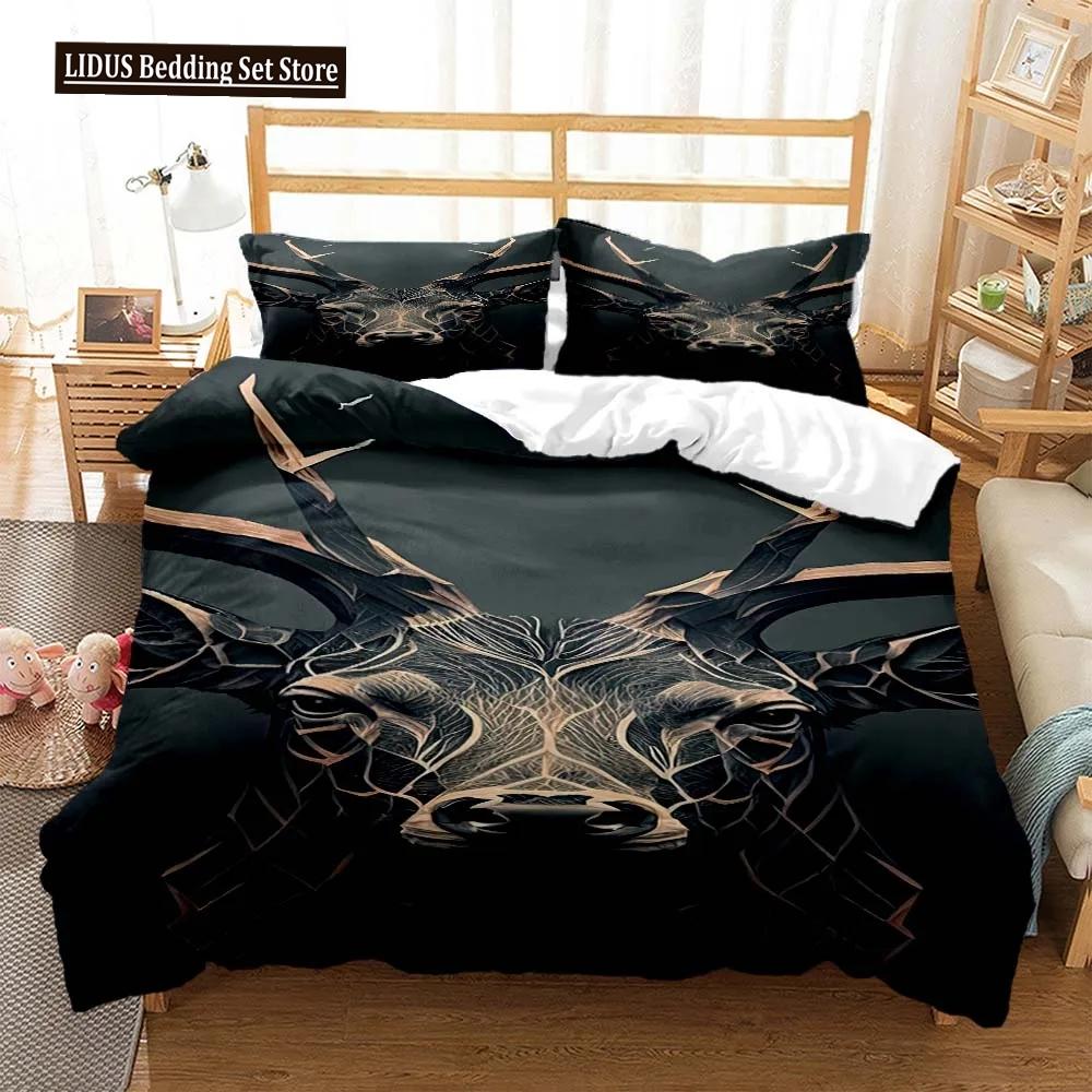 Elk God Of Luck Soft And Comfortable Customizable Comforter Bedding Sets Bedding Set Luxury Quilt Cover Personalized Bedding