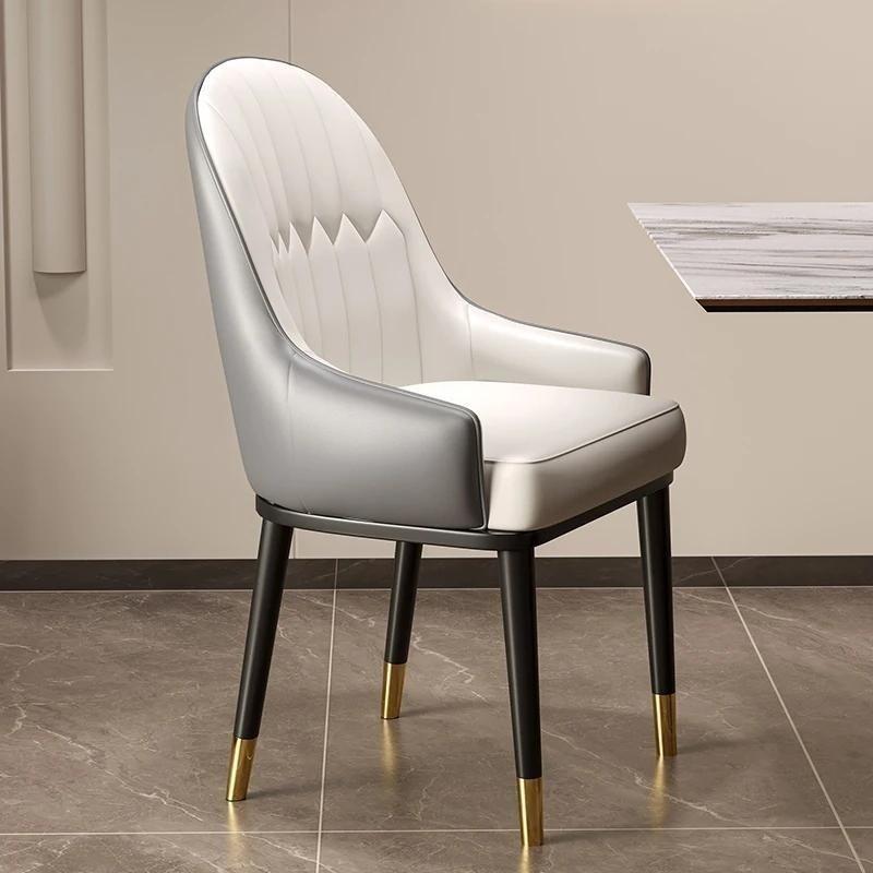 Nordic Upholstered Dining Chair - Modern Lounge Armchair with Wooden Legs, Comfortable Kitchen & Bar Chair for Home Decor