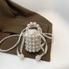 Persality Pearl Light White Beaded Hanbags For Girl Gift Pearls Lg Chian Shoulder Purse Wedding Bridal Clutches New Trendy