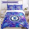 Set Lenzuola 3 Pezzi Stampato Chelsea FC Morbido Delicato sulla Pelle Lavabile Copripiumino e Federe Set Tutte le Stagioni Camera da Letto