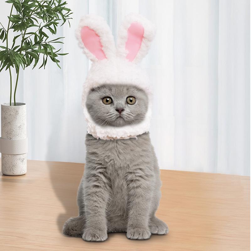 Z Creative Modeling Cute Pet Rabbit Ear Hat, Drag Hat Cat Headgear Performance Props Pet Hat