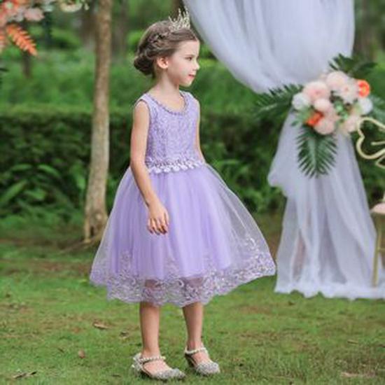 Prinzessin Mesh Abendkleid für Mädchen - Kinderaufführungs- und Partykleid