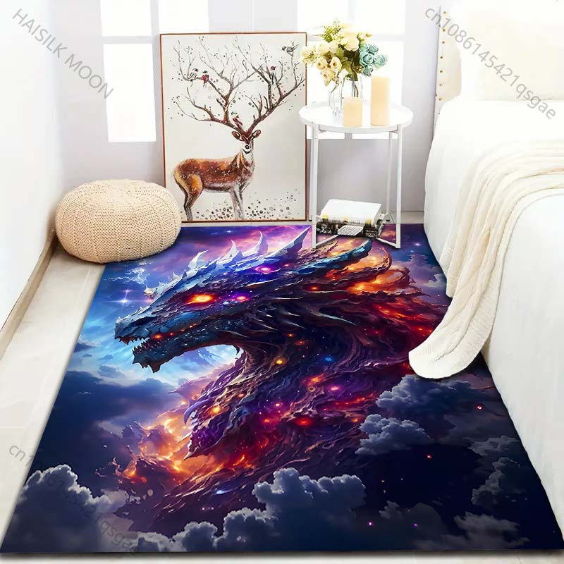1PC Fantasy dragon in clouds Carpet for Living Room Bedroom Sofa Home Decor Rus Non-slip Floor Mat Luxury Gift