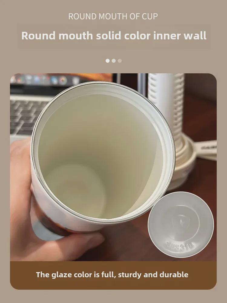 Leichter Luxus-Thermobecher mit Strohhalm für Mädchen – Ausgabe 2024: Stilvoller Reisebecher für Kaffee und Wasser, perfektes Geburtstagsgeschenk