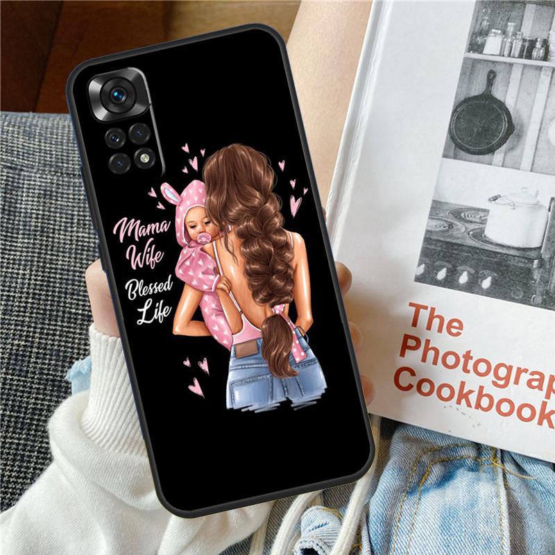 Beautiful Mother Daughter Son Case For Xiaomi Redmi Note 11 8 9 10 12 Pro 12S 11S 10S 9S Redmi 12 9C 10C 12C 13C Cover
