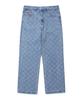 C Pattern Denim Regular Pants Blue