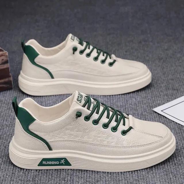 Men's Casual Lace Up Skateboard Shoes Are Comfortable and Non Slip, Suitable for Campus Hiking and Wearing Casual Sports Shoes