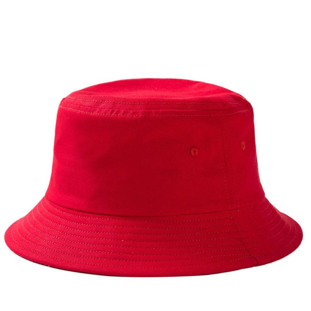 Custom Logo Pure Cotton Bucket Hat - Solid Color, Sun Protection for Outdoor Travel