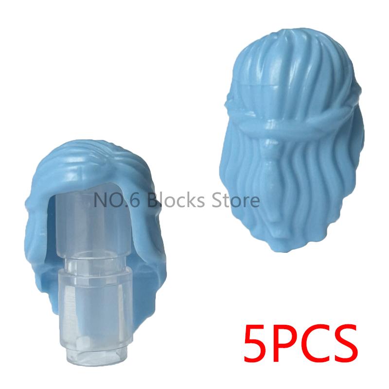 MOC City Small Particles Building Blocks Boys Girls Figures Accessories Curly Hair Beard Set Mini Bricks Toys Gifts For Kids G01
