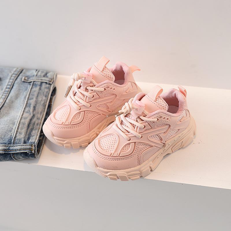 Children S Sneakers Boys Mesh Breathable Sport Sneakers Girls Fashion Soft Sole Wearable Casual Shoes Size 24