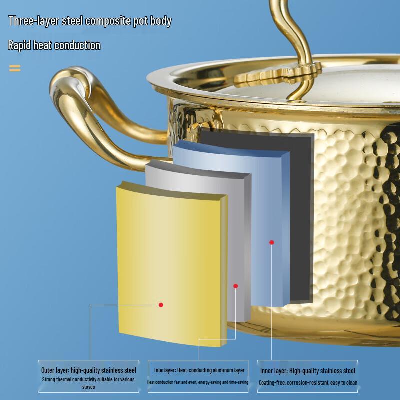 Personal Stainless Steel Hot Pot Set with Alcohol Stove