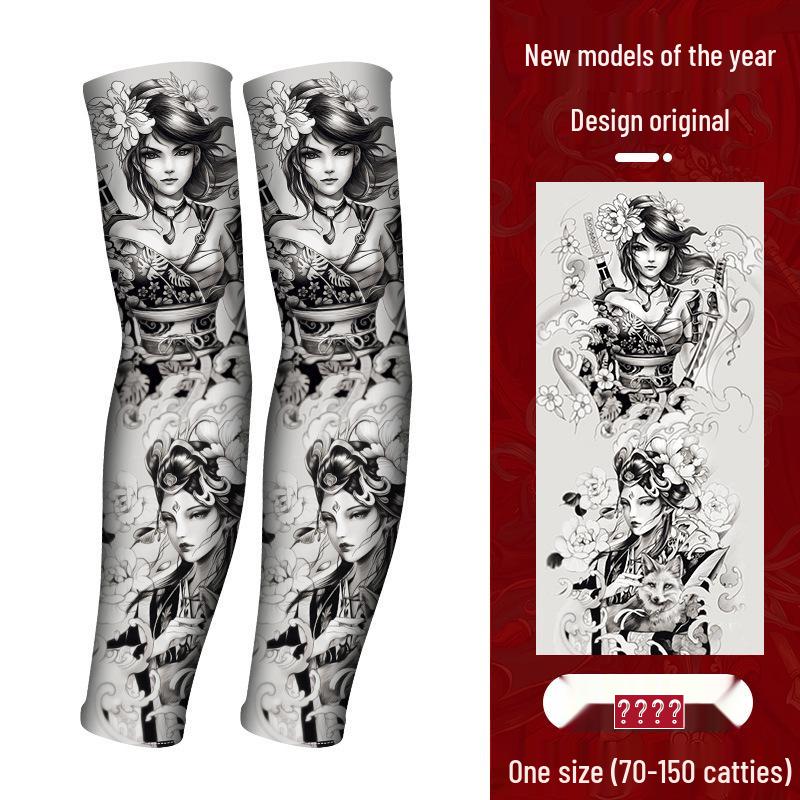 Men's Anti-UV Ice Silk Arm Sleeves: Driving, Cycling, Tattoo Protection