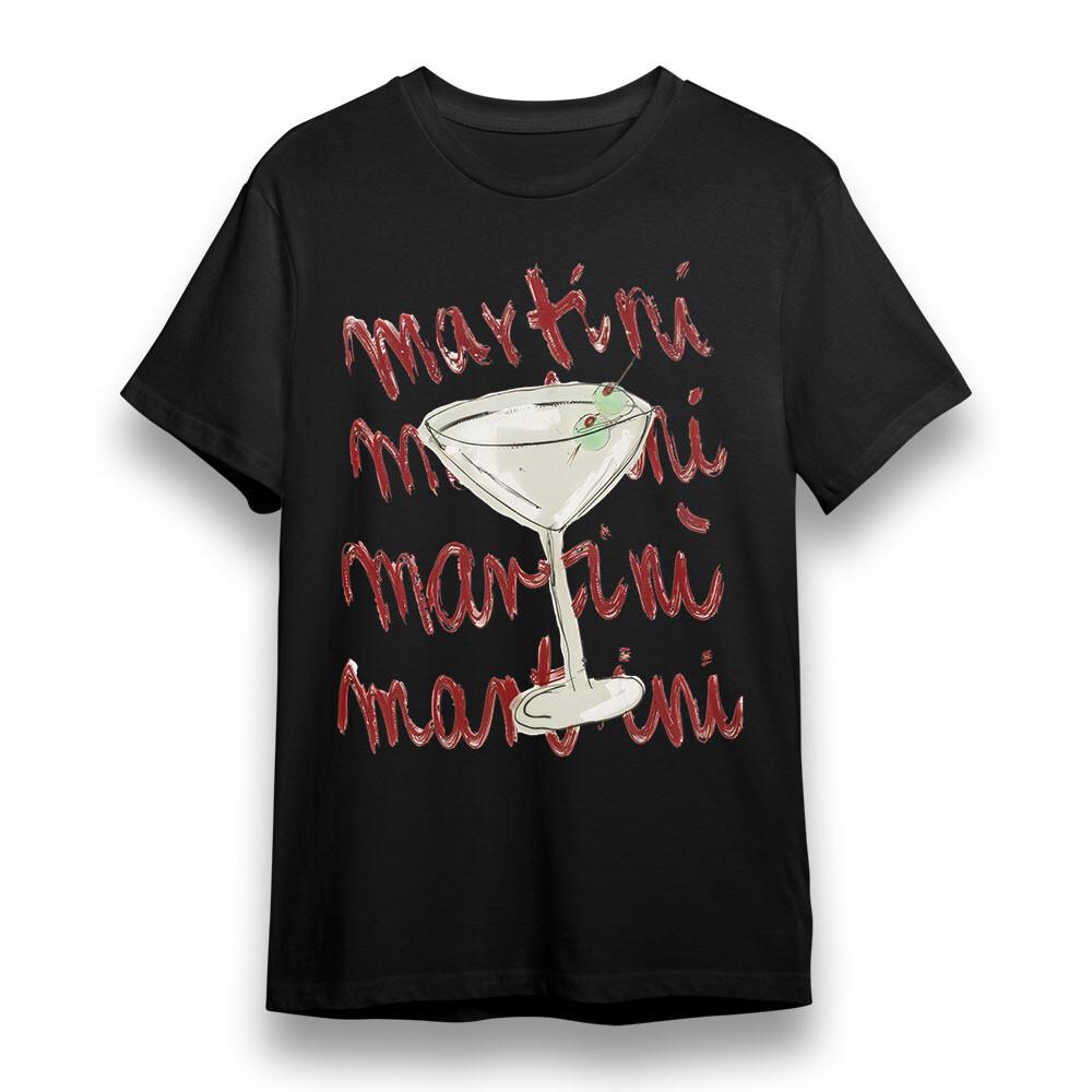 

Women s T-shirt With White Cocktail Glass Graphic Unisex Cotton Plus Size Tee 4XL