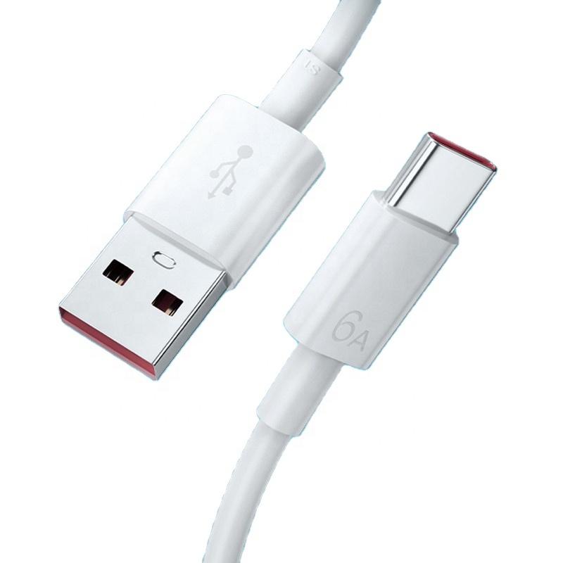 Factory Custom PVC Cable 6A 1m Type C Fast Charging&data Transmission Usb Type C Cable Fast Charging Usb Charging Cable 1 meter