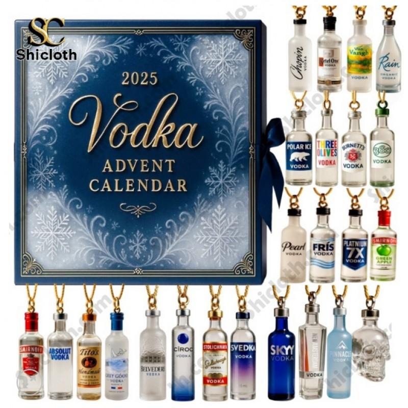Akrylowa Ozdoba Choinkowa Blind Box 2025 Wódka Wino Kalendarz Adwentowy Dekoracja Dorosłych Impreza Świąteczna Dekoracja Domu