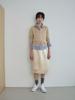 Reply Lace Trimming Satin Skirt_Light Beige