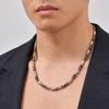 Vnox Stainless Steel Natural Stone Beaded Necklace for Men Women, Trendy Charm Choker, Bohemia 45-53cm Adjustable Length Jewelry
