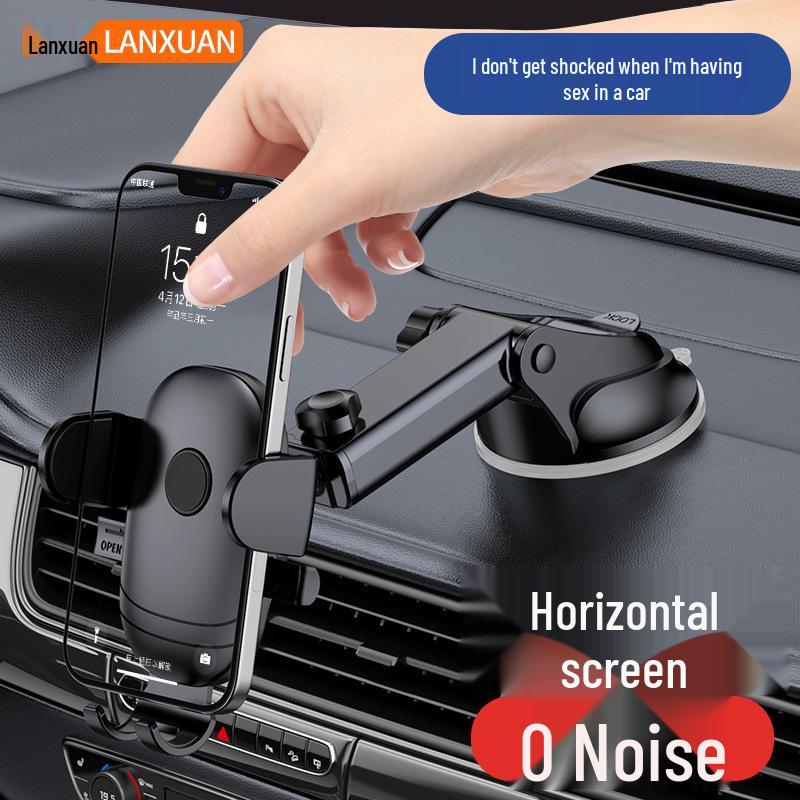 Universal Telescopic Car Phone Holder with Air Vent and Dashboard Mount