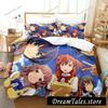 Anime Kawaii Waiting in The Summer Bedding Set Boys Girls Twin Queen Size Duvet Cover Pillowcase Bed Kids Adult Home Textile