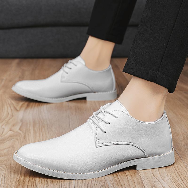 Mode Herrskor Klänningsskor Business Casual Sko Spetsig Tå Elegant Lädersko Lyxiga Bröllopsskor för Män Snörskor Oxford Sko Mockasiner