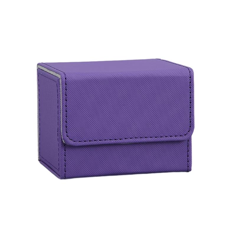 

Magnetic Playing Cards Deck Card Storage Box for Game Cards Storage PU Leather Deck Card Boxes Card Deck Case Game Box 1 фіолетовий
