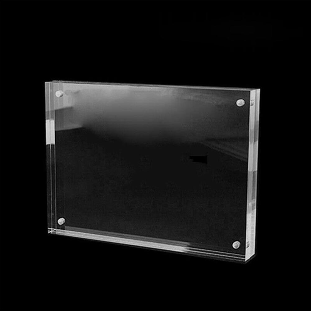 1 Pcs Transparent Acrylic Photo Frame Magnetic Poster Display Stand Frame Poster Display Stand For Room Desk Home Decoration