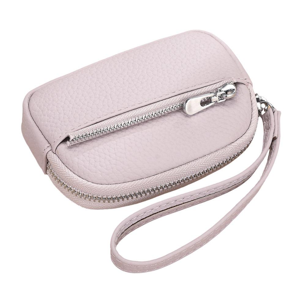 

PU Leather Women Wallet Multi Functional Solid Color Coin Purse Litchi Pattern Korean Style Mini Purse Daily Use світло-фіолетового кольору