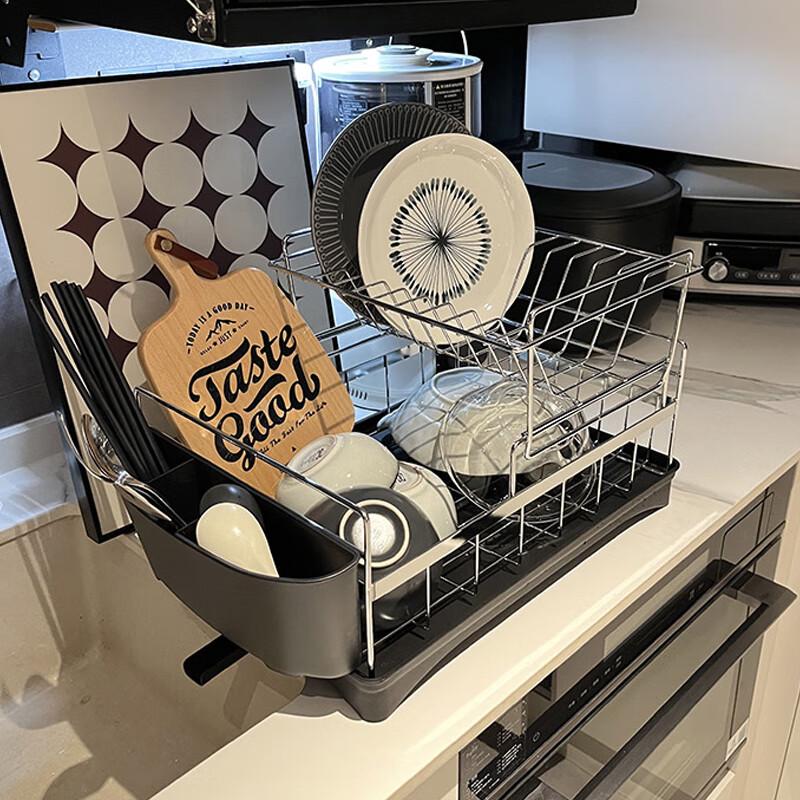 Beifu Stainless Steel Double-Layer Dish Drying Rack