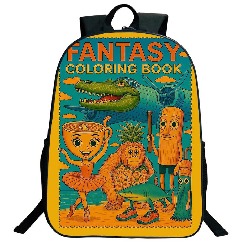 Tung Tung Tung Sahur Rucksack Italienischer Brainrot Cartoon Kinder Jungen Mädchen Studenten Schulrucksack Tralalero Tralala Teenager Umhängetasche