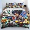 Digimon Adventure Monster Cartoon Comforter Bedding Set,Duvet Cover Bed Set Quilt Cover Pillowcase,king Queen Size Bedding Set