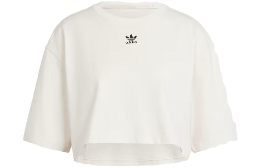 Adidas Originals Essential Drop Shoulder Sleeve T Shirt Women s White IR5976 L