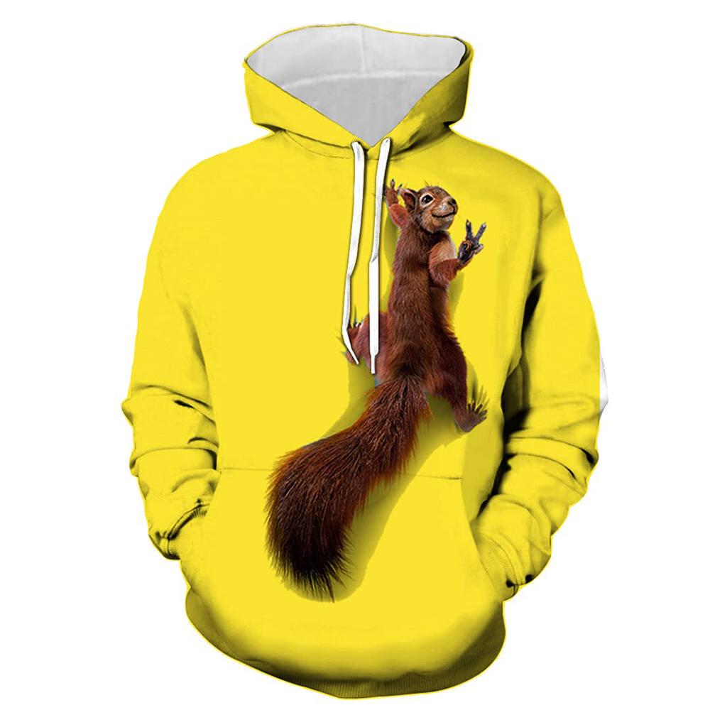 Sweats à capuche animaux drôles Graphique écureuil Imprimé 3D Homme Femme Mode Streetwear Pulls à capuche Sweat-shirts à capuche Vêtements pour enfants