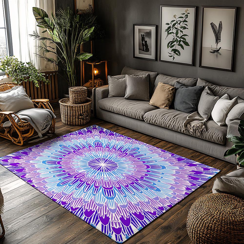 

Bohemian Area Rugs Persian Style Carpet Vintage Pattern Floor Mat Non Slip Home Decor Modern Living Room Runner Tribal Design Wa 60cm x 90cm