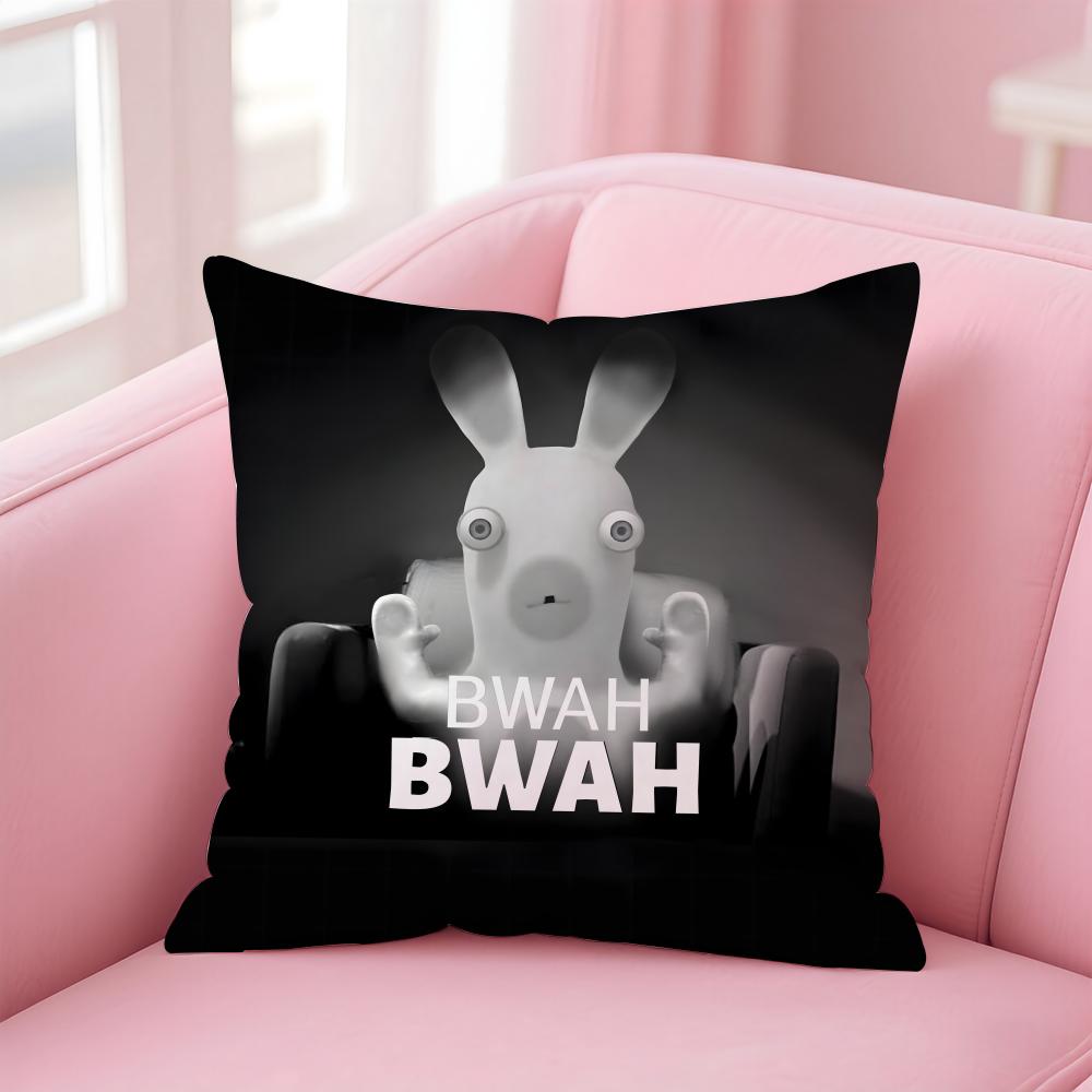 R-Rabbids I-Invasion Cushion Cover Home & Car Multi-Scene Pillow Cover - Reversible, Soft & Durable for Daily Use