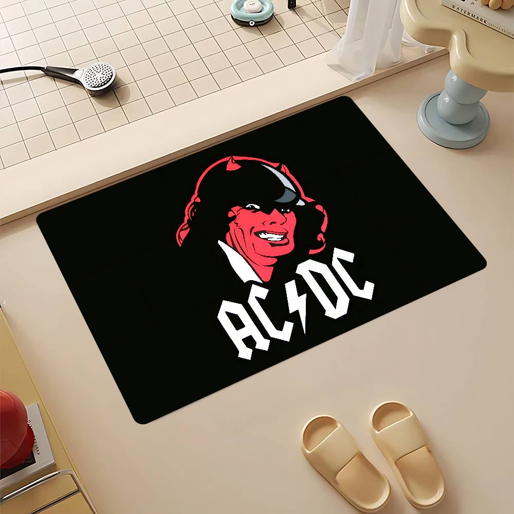 Rock Band-Ac-Dc Floor Mat Cheaper Anti-Slip Modern Living Room Balcony Printed Bedside Mats